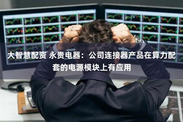 大智慧配资 永贵电器：公司连接器产品在算力配套的电源模块上有应用
